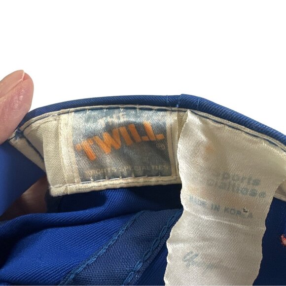 Vntg New York Mets MLB Twill Snapback Hat Blue & Orange Athleisure - Picture 6 of 8